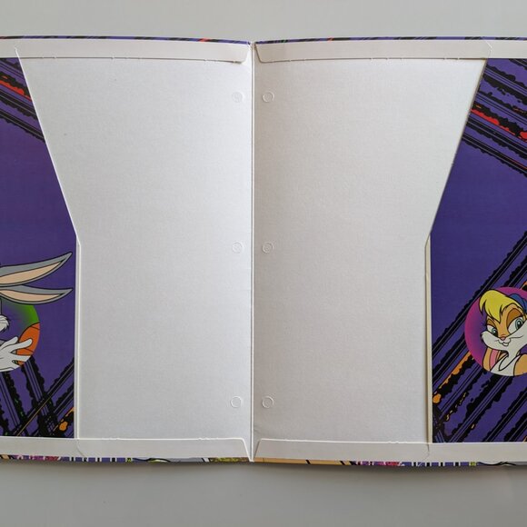 Vintage 90's Michael Jordan Space Jam Bugs Bunny Stuart Hall Folder - Picture 4 of 4